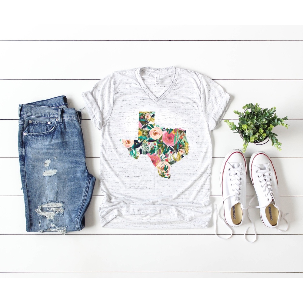 Texas Floral Luxury Tee Shirt